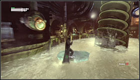 Jump onto the ice and once again start grabbing the grapple points #1 - Infiltrate the Steel Mill (part 2) - Main story - Batman: Arkham City - Game Guide and Walkthrough