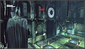 Turn a bit to the right and aim at the so far unused question mark #1 - Enigma Conundrum (riddles 1-9) - Side missions - Batman: Arkham City - Game Guide and Walkthrough