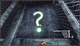 Hitting the left question mark #1 will be a bit harder, as it’s behind a grate - Enigma Conundrum (riddles 10-15) - Side missions - Batman: Arkham City - Game Guide and Walkthrough