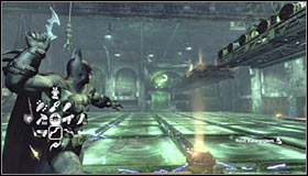 Your goal is reaching the orange platform #1 which will stay safe after the time limit expires - Enigma Conundrum (riddles 10-15) - Side missions - Batman: Arkham City - Game Guide and Walkthrough