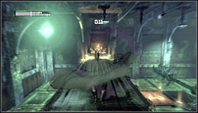 After reaching the top platform, turn right and head forward #1 - Enigma Conundrum (riddles 10-15) - Side missions - Batman: Arkham City - Game Guide and Walkthrough