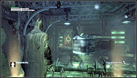The next safe spot is the orange plate at the end of the upper platform #1 - Enigma Conundrum (riddles 10-15) - Side missions - Batman: Arkham City - Game Guide and Walkthrough