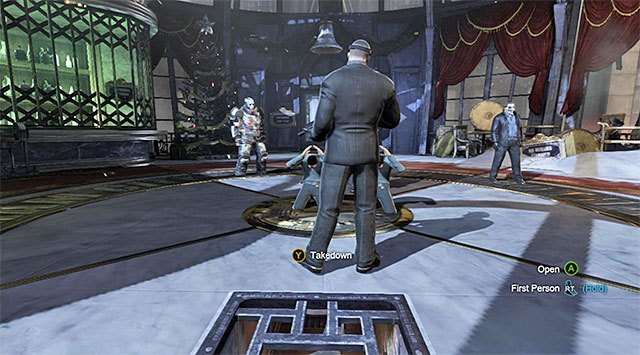 Start the fight by attacking the enemy standing next to the ventilation shaft - Gain access to the penthouse - West tower - Main storyline - Batman: Arkham Origins - Game Guide and Walkthrough