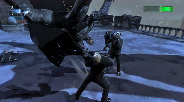 You can use Bane’s goons to charge the gloves - Defeat Bane - Main storyline - Batman: Arkham Origins - Game Guide and Walkthrough