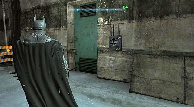 Do not attempt to look around for the locator in the spot marked by the game, because you first need to reach the sewers - Locate the tracker placed on Bane - Main storyline - Batman: Arkham Origins - Game Guide and Walkthrough