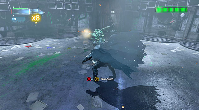 Do not forget to press the correct button combination at the end - Defeat Bane #2 - Main storyline - Batman: Arkham Origins - Game Guide and Walkthrough