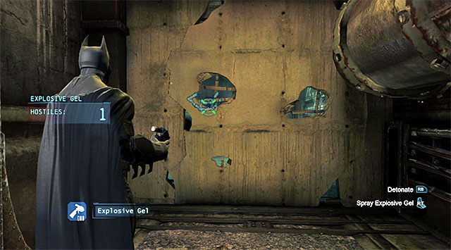 The explosion will kill the single gangster - Gain access to the Execution Chamber - Main storyline - Batman: Arkham Origins - Game Guide and Walkthrough