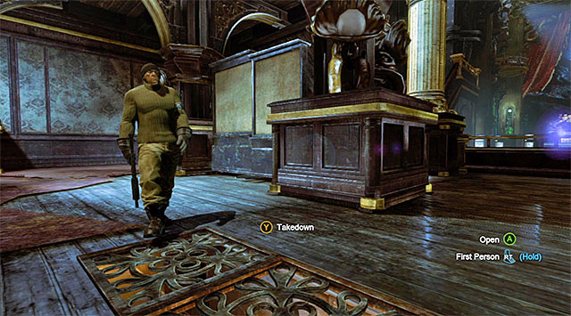 You can use the passages under the floor for hiding and while planning silent takedowns - Gain access to Penguins office - Theatre - Main storyline - Batman: Arkham Origins - Game Guide and Walkthrough