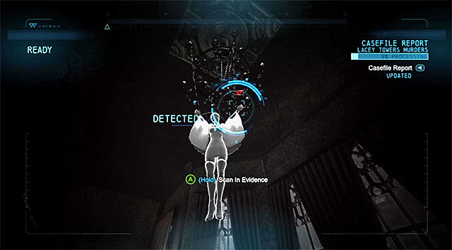 The murdered woman - Solve the crime scene inside Lacey Towers - Main storyline - Batman: Arkham Origins - Game Guide and Walkthrough