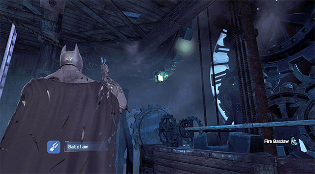 The collectible is attached to one of the cogs - The best hidden datapacks - Extortion File 3 (The Bowery) - Enigma Datapacks - Batman: Arkham Origins - Game Guide and Walkthrough