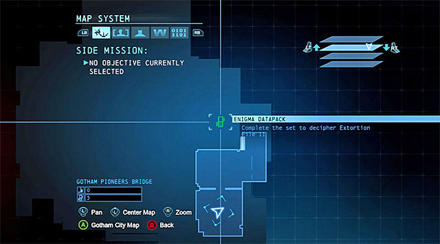The collectible is in the Train Station Maintenance, , i - The best hidden datapacks - Extortion File 11 (Gotham Pioneers Bridge) - Enigma Datapacks - Batman: Arkham Origins - Game Guide and Walkthrough