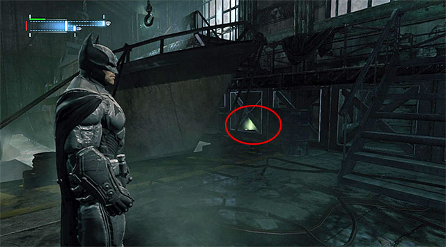 The collectible is under the balcony - The best hidden datapacks - Extortion File 11 (Gotham Pioneers Bridge) - Enigma Datapacks - Batman: Arkham Origins - Game Guide and Walkthrough