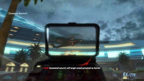 When you and Salazar open the big door, choose the left stairs (on the right there's an ASD) in the next room and run downstairs as quickly as possible - Mission 06: KARMA - Missions: Challenges - Call of Duty: Black Ops II - Game Guide and Walkthrough