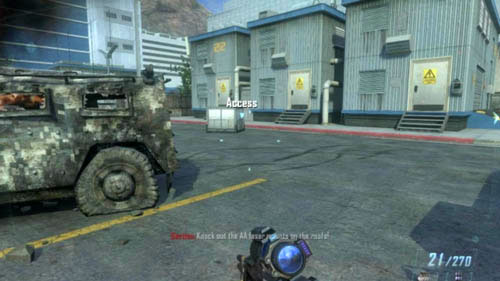 Immediately after landing start to run forward, along the fence on the left - Mission 11: JUDGMENT DAY - Missions: Challenges - Call of Duty: Black Ops II - Game Guide and Walkthrough