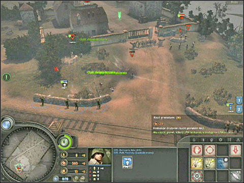 The wall will provide cover from enemy fire - Campaign „Causeway” - Mission 1 „Cauquigny: Assault on Causeway” - part 1 - Campaign „Causeway” - Company of Heroes: Tales of Valor - Game Guide and Walkthrough