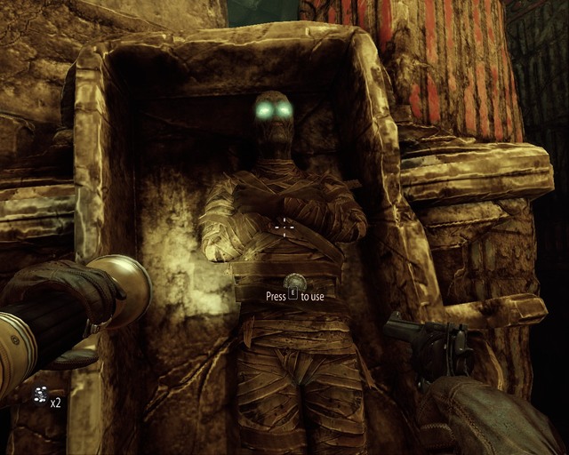 Youll need a skull and three coins, you can find them in this room. - Mayan Tombs - Walkthrough - Deadfall Adventures - Game Guide and Walkthrough