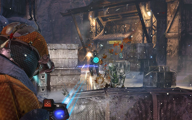 After you take the cargo lift up, you will be attacked by yet another Necromorph wave - Collect the Probe components - 11: Signal Hunting - Dead Space 3 - Game Guide and Walkthrough
