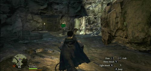 Right before the Quarry there is a merchant with two quests – you can do them at once, that way you’ll clear out the way through the caves - A Fortress Besieged - Act II - Dragons Dogma - Game Guide and Walkthrough