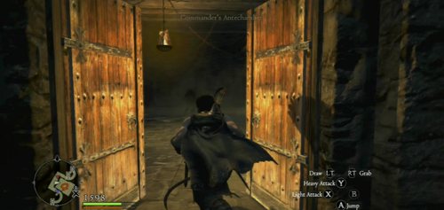 Finally, use the double wooden door and fight the Goblin leader (he’s not particularly difficult) - A Fortress Besieged - Act II - Dragons Dogma - Game Guide and Walkthrough