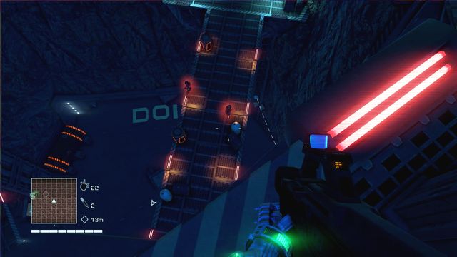Wait for the perfect moment and jump down on enemies occupying the bridge below, killing them automatically - 4 – What is this shit? - Main missions - Far Cry 3: Blood Dragon - Game Guide and Walkthrough