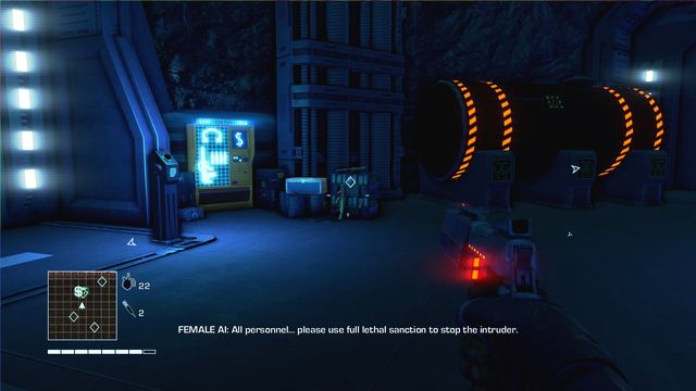 Get one of flamethrowers present in the room - 4 – What is this shit? - Main missions - Far Cry 3: Blood Dragon - Game Guide and Walkthrough