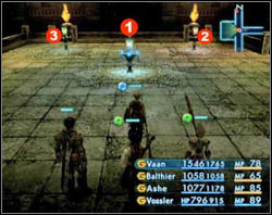 Here you’ll see three teleportation devices - The Tomb of Raithwall - Part I - Final Fantasy XII - Game Guide and Walkthrough