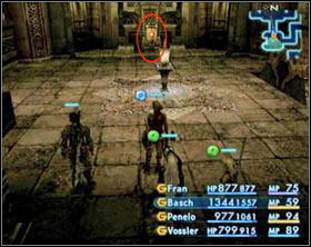 Switch in the north wing. After activating it you’ll be attacked by three Zombie Mages. Use the teleportation device to get to the main hall. - The Tomb of Raithwall - Part I - Final Fantasy XII - Game Guide and Walkthrough