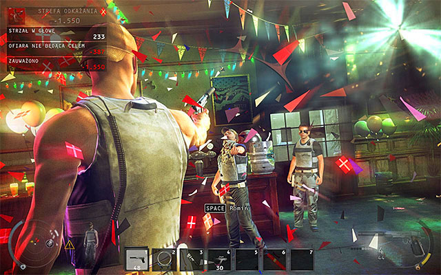 Once all characters appear to the cake, use the point shooting mode and mark all four guards to be killed, LEAVING Carl alive - 12: Death Factory - p. 2 - Challenges - Hitman: Absolution - Game Guide and Walkthrough