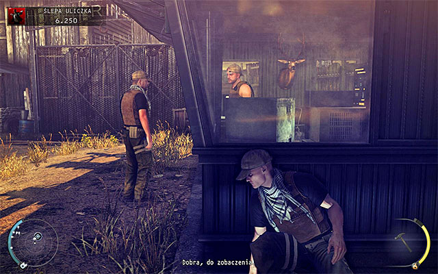 After approaching the second post, place yourself at its shutter but do not go inside until local guards end the conversation and walk away - Dead End Disabling primary and backup security systems - 11: Dexter Industries - Hitman: Absolution - Game Guide and Walkthrough