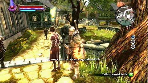 The healer Astrid Frisk living it Didenhil M3(3) will ask you for help in obtaining three Plagueshields which she needs to deal with the plague - Glendara - Side missions - Kingdoms of Amalur: Reckoning - Game Guide and Walkthrough