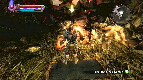 At the end of the tunnel you will find Desperos corpse and beside it the journal youre looking for - Haxhi - p. 2 | Side missions - Side missions - Kingdoms of Amalur: Reckoning Game Guide & Walkthrough