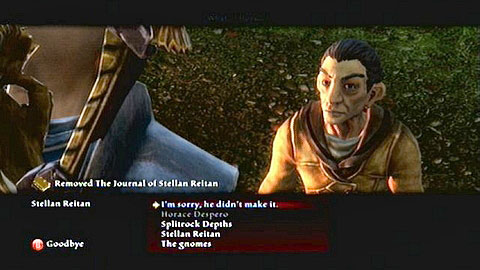 Bring it to Stellan and in return you will receive a quite big amount of gold - Haxhi - p. 2 | Side missions - Side missions - Kingdoms of Amalur: Reckoning Game Guide & Walkthrough