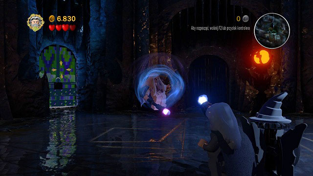 When Saruman becomes tired, you will be able to raise him into the aim (K) and throw into a piece of the environment - The Black Rider - Walkthrough – Act I - LEGO The Lord of the Rings - Game Guide and Walkthrough