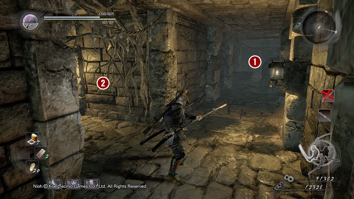 Going further you can see the corridors just like on the picture above - The Spirit Stone Slumbers | Main missions - Main missions - NiOh Game Guide