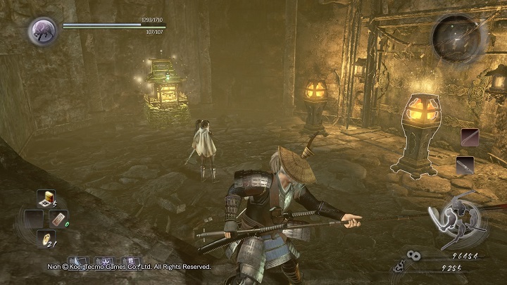 Use the Shrine and speak with the woman near the gate - The Spirit Stone Slumbers | Main missions - Main missions - NiOh Game Guide