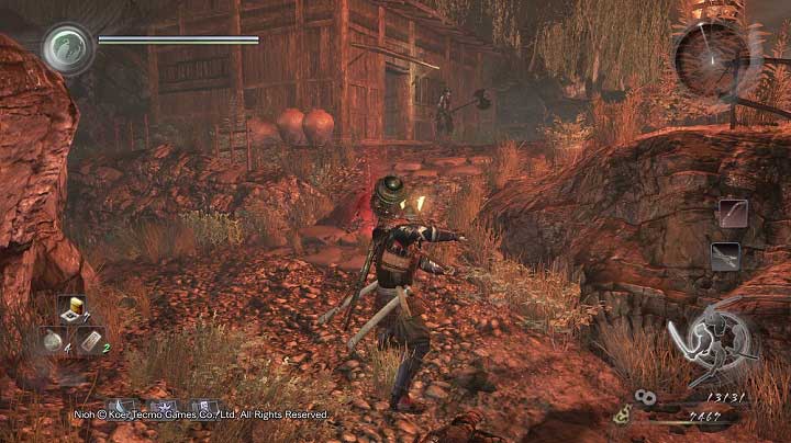 Go towards the beach along the small gorge - Death to Bandits | Side missions - Side missions - NiOh Game Guide