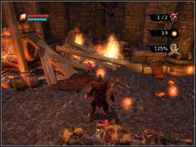 Come back to the first room and this time go right – to another fire barrier for reds to break - Get a Mistress for your Tower - Walkthrough - Overlord - Game Guide and Walkthrough