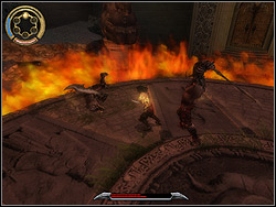 The Twin with the saber usually attacks with series of blows then he has the moment of the standstill - The King�s Road - Walkthrough - Prince of Persia: The Two Thrones - Game Guide and Walkthrough