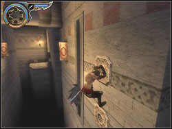 There is the disc on the left, moving up and down - The Middle Tower - Walkthrough - Prince of Persia: The Two Thrones - Game Guide and Walkthrough