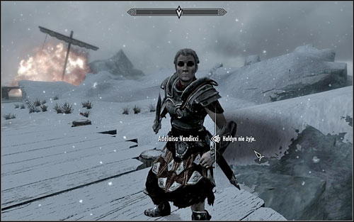 As youre fighting your way through fortifications and enemies, approach Adeleisa, who can be found in the dock - Rise in the East - p. 2 | Side quests - Side quests - The Elder Scrolls V: Skyrim Game Guide