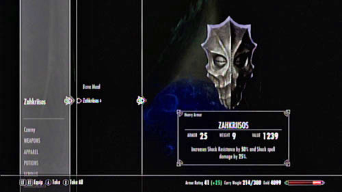 After you defeat the Priest, pick up his mask – it provides a 50% Shock resistance and increases damage from such spells by another 25% - The Final Descent - Side missions - Raven Rock - The Elder Scrolls V: Skyrim - Dragonborn - Game Guide and Walkthrough