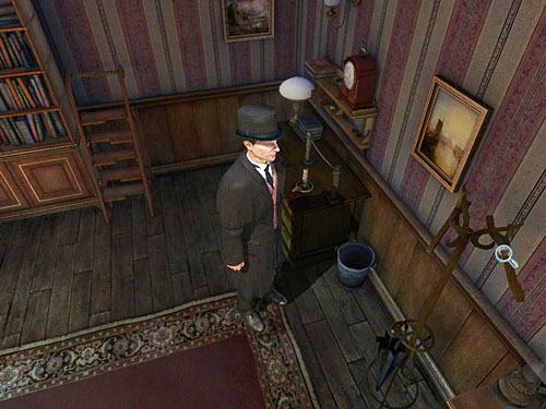 Now go at the opposite wall - Search a Henrys Room - Robbery in Kensington Gardens - The Testament of Sherlock Holmes - Game Guide and Walkthrough
