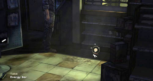 Next, look at the background of the screen, at the door - Chapter 5: Its Just One Bullet - In the pharmacy - Episode I: A New Day - The Walking Dead - Game Guide and Walkthrough