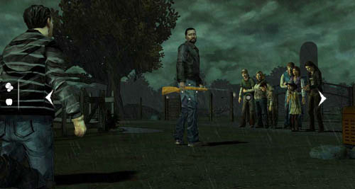 If you want to spare Andy's life, just look to the right and go towards the rest of the group (Walk Away) - Chapter 7: You Fight Like A Dairy Farmer - Episode II: Starved for Help - The Walking Dead - Game Guide and Walkthrough