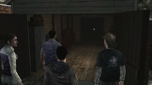 Watch a short cutscene, after which a surprised group stands in front of the shed - the one, where a boat was hidden in - Chapter 2: Gone - Episode V: No Time Left - The Walking Dead - Game Guide and Walkthrough