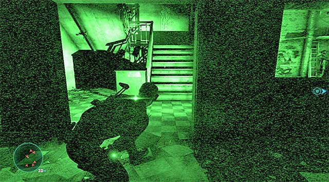 The stairs to the higher level - Reach the loading bay - Mission 5 – Abandoned Mill - Tom Clancys Splinter Cell: Blacklist - Game Guide and Walkthrough