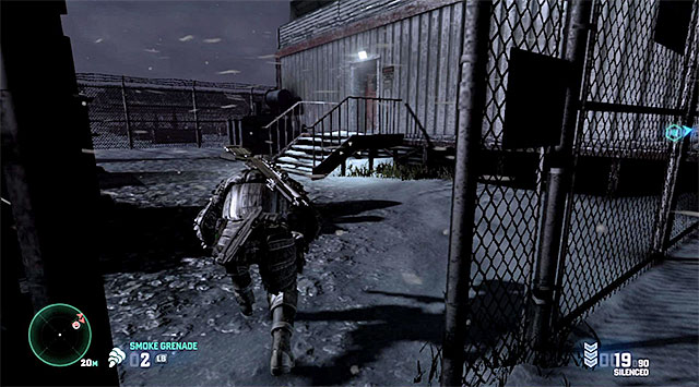 Back entrance to the building - Disable vent fan - Mission 12 – Site F - Tom Clancys Splinter Cell: Blacklist - Game Guide and Walkthrough