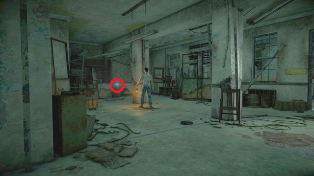 The clue is on the cupboard at the wall, in the same room as the safe with the clocking-in cards - Episode 5 | Clues and totems - locations - Clues and totems - locations - Until Dawn Game Guide & Walkthrough