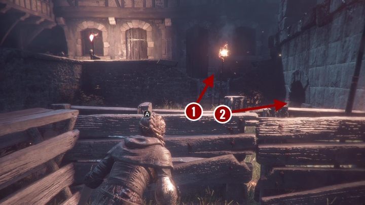 Once you get out, you will encounter a guard blocking the path you have to follow - Chapter VIII - Our Home | A Plague Tale walkthrough - Walkthrough - A Plague Tale Guide
