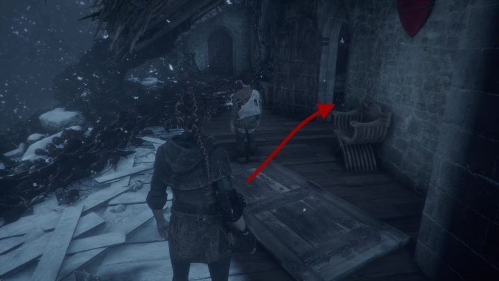 Come out of the room through the second door - Chapter XII - All That Remains | A Plague Tale walkthrough - Walkthrough - A Plague Tale Guide